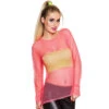 Neonroze Visnet Shirt M-L -Feestartikelen Winkel neonroze visnet shirt m l