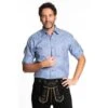 Oktoberfest Blouse Heren Blauw -Feestartikelen Winkel oktoberfest blouse heren blauw
