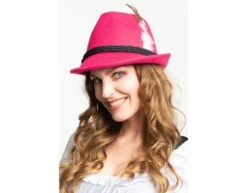 Oktoberfest Tiroler Hoed Beieren Roze -Feestartikelen Winkel oktoberfest tiroler hoed beieren roze 1