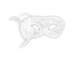 Oogmasker Kant Wit -Feestartikelen Winkel oogmasker kant wit 1