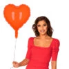 Oranje Helium Ballon Hart 45cm -Feestartikelen Winkel oranje helium ballon hart 45cm
