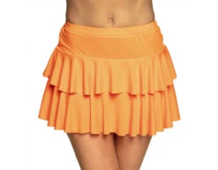 Oranje Minirok Ruches -Feestartikelen Winkel oranje minirok ruches 1