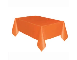 Oranje Tafelkleed Plastic 2,74m -Feestartikelen Winkel oranje tafelkleed plastic 274m 1