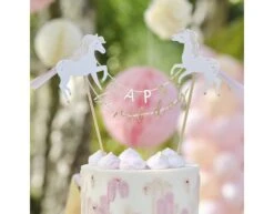 Paarden Taarttopper Happy Birthday 15cm -Feestartikelen Winkel paarden taarttopper happy birthday 15cm 1