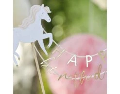 Paarden Taarttopper Happy Birthday 15cm -Feestartikelen Winkel paarden taarttopper happy birthday 15cm 2