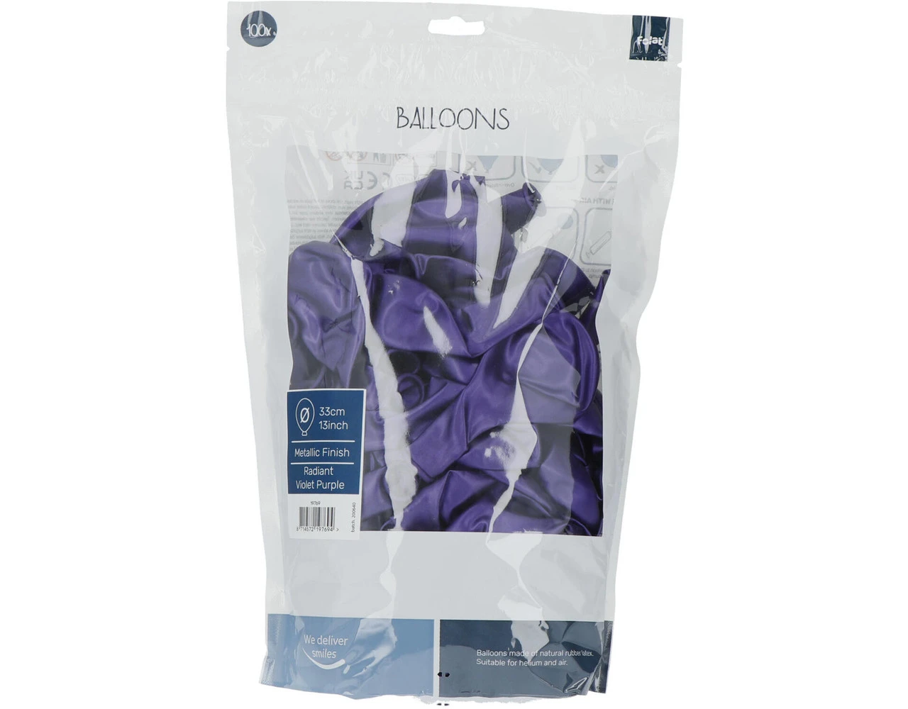 Paarse Ballonnen Metallic Violet Purple 33cm 100st 4 Paarse Ballonnen Metallic Violet Purple 33cm 100st - Afbeelding 2