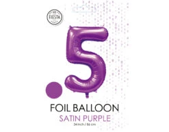 Paarse Cijfer Ballon 5 Jaar Glans 86cm -Feestartikelen Winkel paarse cijfer ballon 5 jaar glans 86cm 1
