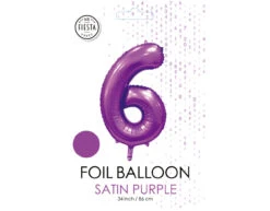 Paarse Cijfer Ballon 6 Jaar Glans 86cm -Feestartikelen Winkel paarse cijfer ballon 6 jaar glans 86cm 1