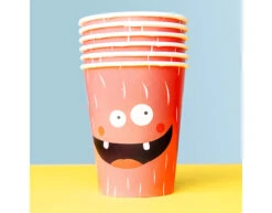 Papieren Bekers Monster 250ml 6st -Feestartikelen Winkel papieren bekers monster 250ml 6st 2