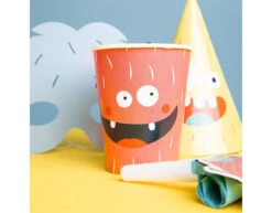 Papieren Bekers Monster 250ml 6st -Feestartikelen Winkel papieren bekers monster 250ml 6st 3