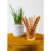 Papieren Rietjes Oranje/Zwart Gestreept 19,7cm 20st -Feestartikelen Winkel papieren rietjes oranje zwart gestreept 197cm 20st