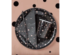 Papieren Rietjes Roze Stippen Zwart 20cm 8st -Feestartikelen Winkel papieren rietjes roze stippen zwart 20cm 8st 2