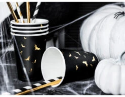 Papieren Rietjes Zwart 19,5cm 10st -Feestartikelen Winkel papieren rietjes zwart 195cm 10st 3