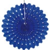 Papieren Waaier Blauw 45cm -Feestartikelen Winkel papieren waaier blauw 45cm