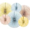 Papieren Waaiers Gekleurd Zomer Set 25-40cm 6 Delig -Feestartikelen Winkel papieren waaiers gekleurd zomer set 25 40cm 6 deli