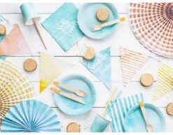 Papieren Waaiers Gekleurd Zomer Set 25-40cm 6 Delig -Feestartikelen Winkel papieren waaiers gekleurd zomer set 25 40cm 6 deli 4