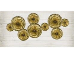 Papieren Waaiers Goud Set 23-40cm 3 Delig -Feestartikelen Winkel papieren waaiers goud set 23 40cm 3 delig 1
