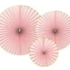 Papieren Waaiers Lichtroze Goud Set 23-40cm 3 Delig -Feestartikelen Winkel papieren waaiers lichtroze goud set 23 40cm 3 deli