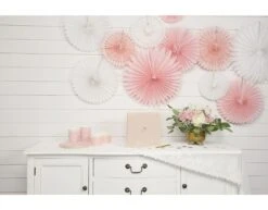 Papieren Waaiers Lichtroze Pastel Set 20-30cm 3 Delig -Feestartikelen Winkel papieren waaiers lichtroze pastel set 20 30cm 3 de 1
