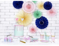 Papieren Waaiers Lichtroze Pastel Set 20-30cm 3 Delig -Feestartikelen Winkel papieren waaiers lichtroze pastel set 20 30cm 3 de 2