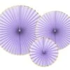 Papieren Waaiers Lila Goud Set 23-40cm 3 Delig -Feestartikelen Winkel papieren waaiers lila goud set 23 40cm 3 delig