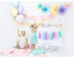 Papieren Waaiers Lila Goud Set 23-40cm 3 Delig -Feestartikelen Winkel papieren waaiers lila goud set 23 40cm 3 delig 2