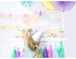 Papieren Waaiers Lila Goud Set 23-40cm 3 Delig -Feestartikelen Winkel papieren waaiers lila goud set 23 40cm 3 delig 5