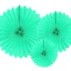 Papieren Waaiers Mintgroen Set 20-40cm 3 Delig -Feestartikelen Winkel papieren waaiers mintgroen set 20 40cm 3 delig