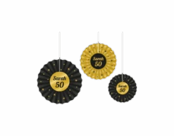 Papieren Waaiers Sarah Set 20-40cm 3-delig