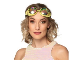 Partybril Mirage Goud 18cm 10 Partybril Mirage Goud 18cm -Feestartikelen Winkel partybril mirage goud 18cm 1