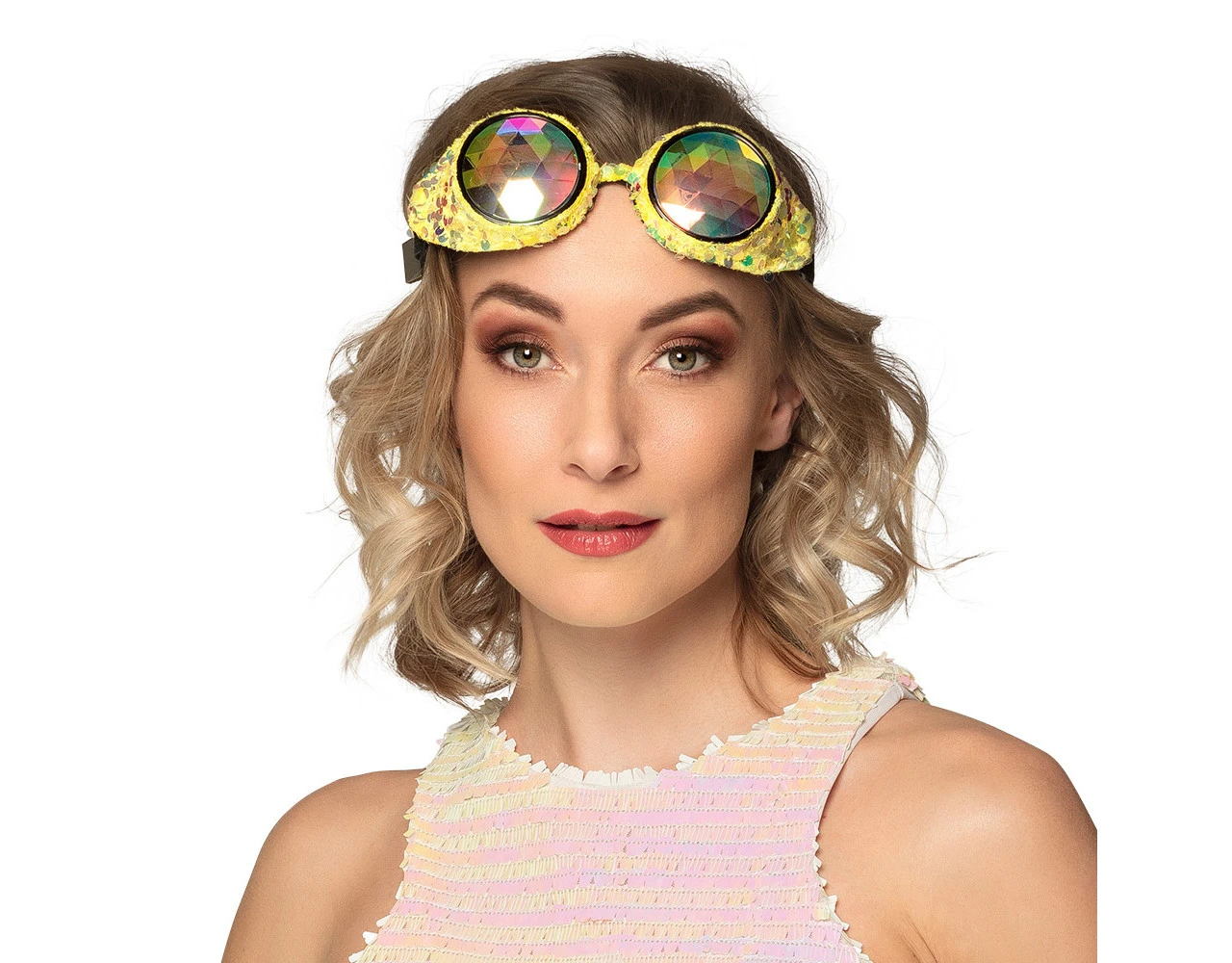 Partybril Mirage Goud 18cm 4 Partybril Mirage Goud 18cm - Afbeelding 2