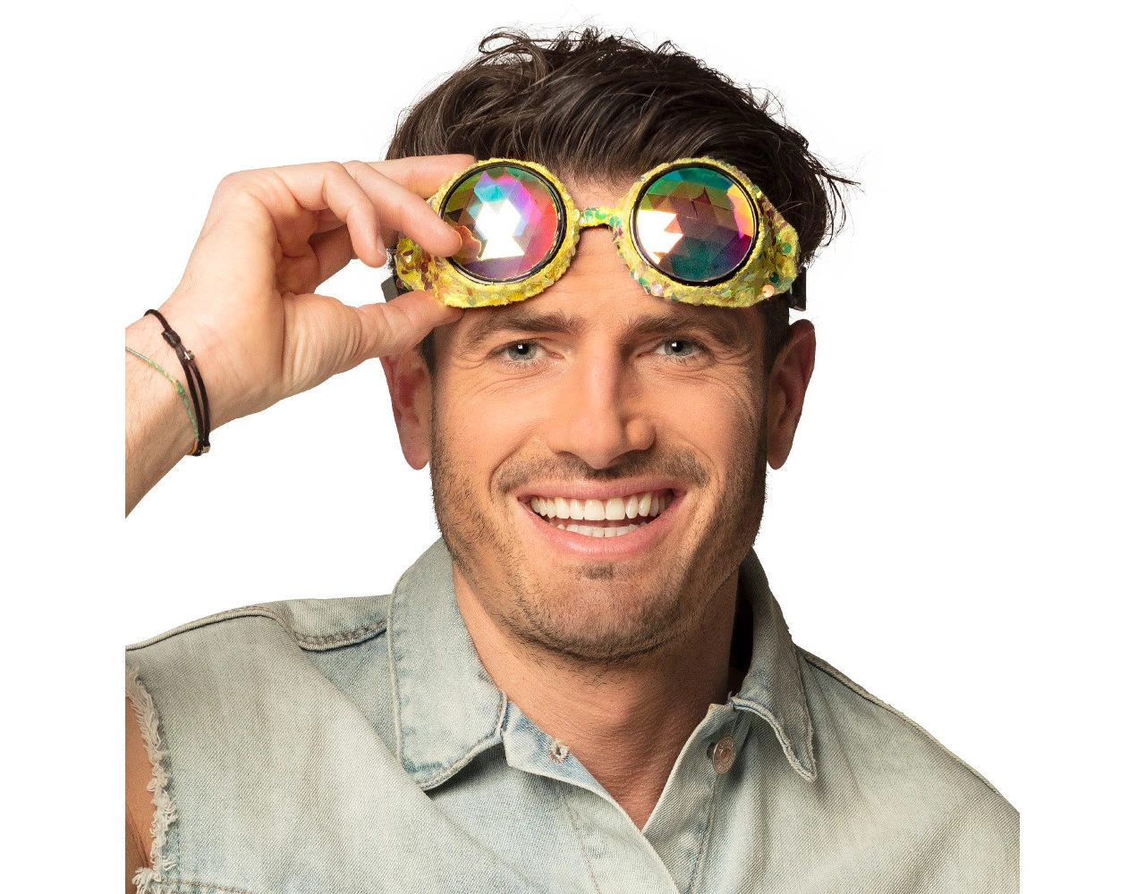 Partybril Mirage Goud 18cm 5 Partybril Mirage Goud 18cm - Afbeelding 3