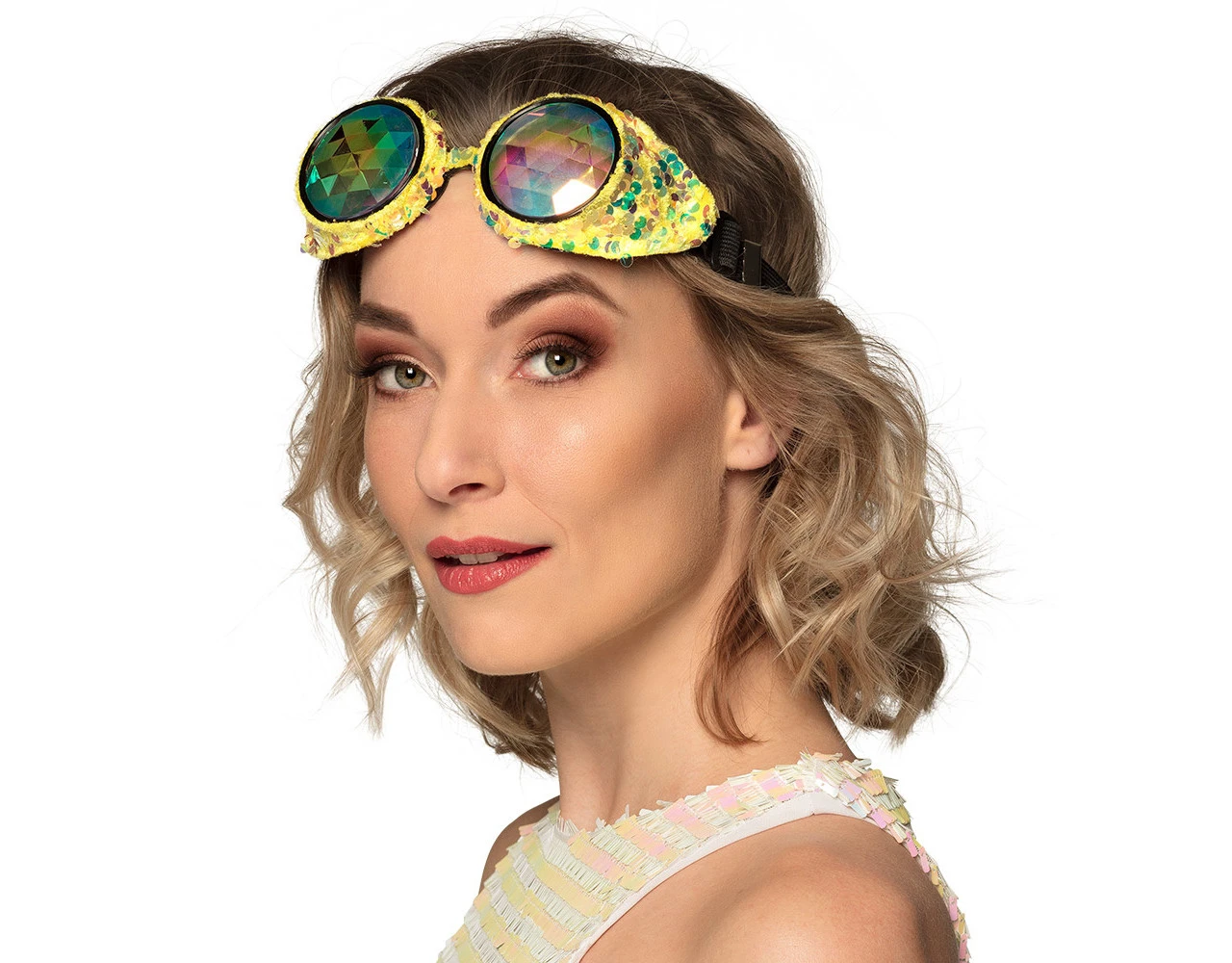 Partybril Mirage Goud 18cm 3 Partybril Mirage Goud 18cm