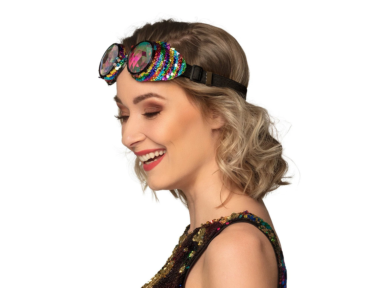 Partybril Mirage Regenboog 18cm 4 Partybril Mirage Regenboog 18cm - Afbeelding 2