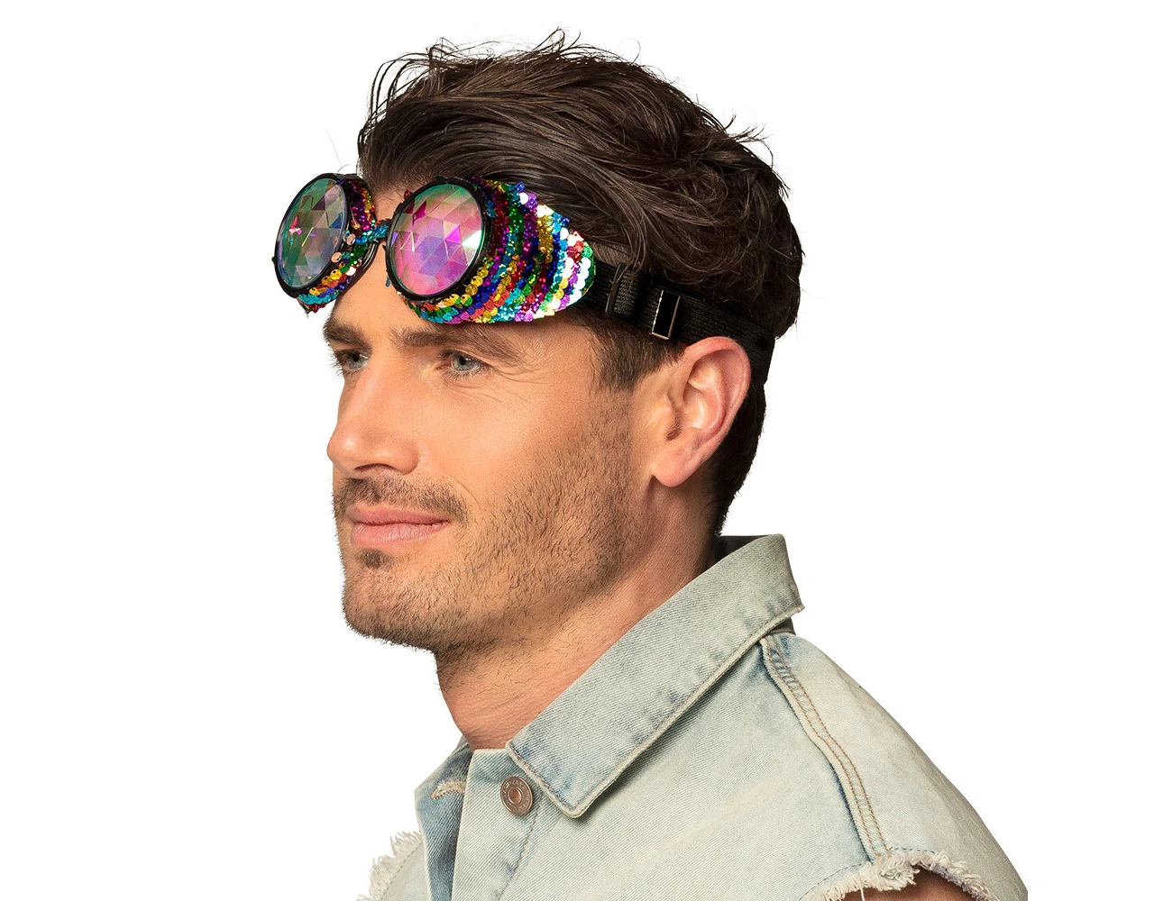 Partybril Mirage Regenboog 18cm 5 Partybril Mirage Regenboog 18cm - Afbeelding 3