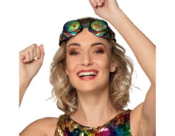 Partybril Mirage Regenboog 18cm 12 Partybril Mirage Regenboog 18cm -Feestartikelen Winkel partybril mirage regenboog 18cm 3