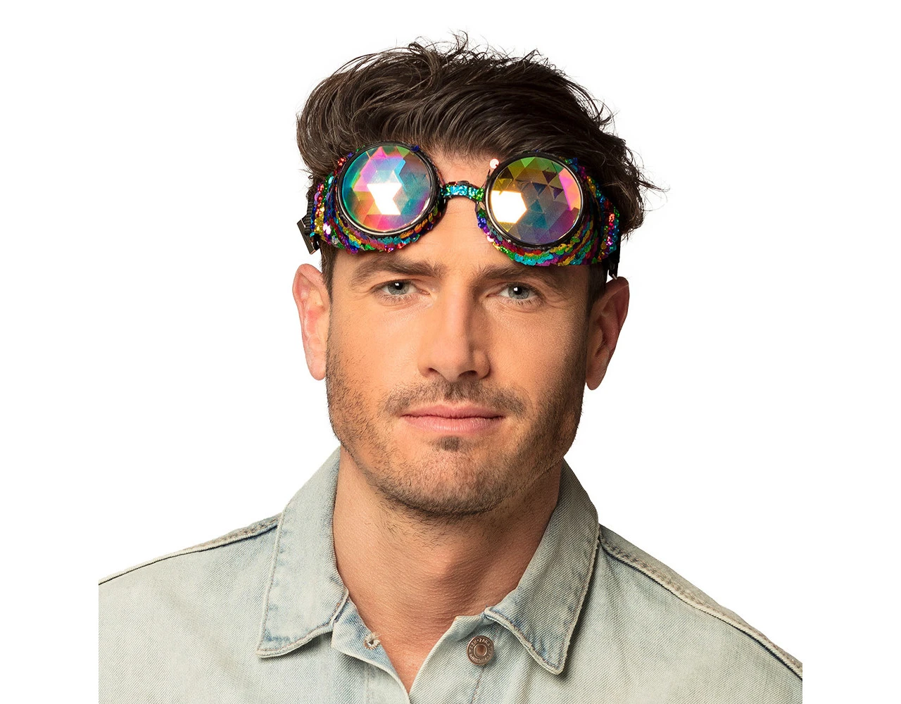 Partybril Mirage Regenboog 18cm 3 Partybril Mirage Regenboog 18cm