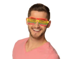 Partybril Regenboog 18cm -Feestartikelen Winkel partybril regenboog 18cm 1