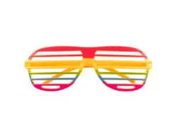 Partybril Regenboog 18cm -Feestartikelen Winkel partybril regenboog 18cm 2