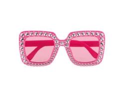 Partybril Roze Glitters -Feestartikelen Winkel partybril roze glitters 2