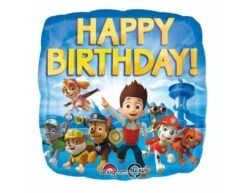 Paw Patrol Helium Ballon Happy Birthday 45cm Leeg