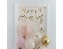 Perzikkleur Happy Birthday Decoratie Set 9 Delig -Feestartikelen Winkel perzikkleur happy birthday decoratie set 9 delig 2