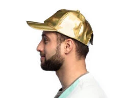 Pet Holografisch Goud Verstelbaar 26cm -Feestartikelen Winkel pet holografisch goud verstelbaar 26cm 2