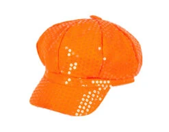 Pet Neon Oranje Pailletten -Feestartikelen Winkel pet neon oranje pailletten 1