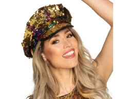 Pet Omkeerbaar Regenboog Goud -Feestartikelen Winkel pet omkeerbaar regenboog goud 2