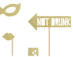 Photobooth Let'S Celebrate Goud 8st -Feestartikelen Winkel photobooth lets celebrate goud 8st 2