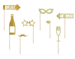 Photobooth Let'S Celebrate Goud 8st