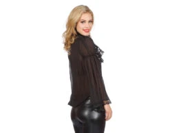 Piraten Blouse Zwart Dames -Feestartikelen Winkel piraten blouse zwart dames 2