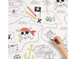 Piraten Tafelkleed Kleurplaat 2,13m -Feestartikelen Winkel piraten tafelkleed kleurplaat 213m 2