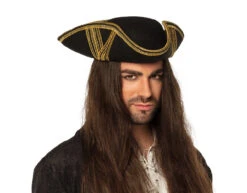 Piratenhoed Zwart Goud